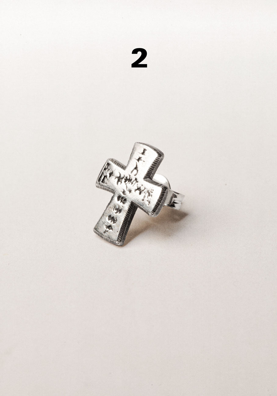 925 Plata de Ley Cross earrings