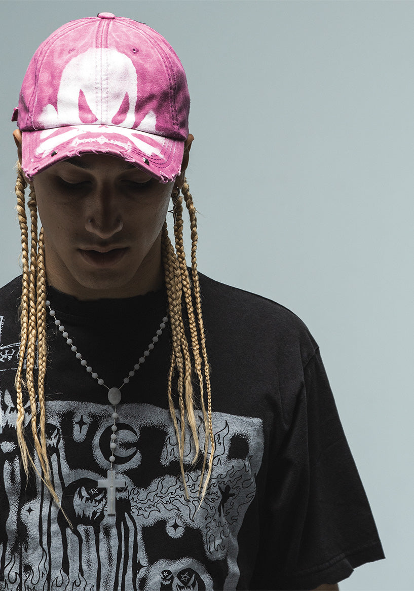 Skull Airbrush Cap (pink)