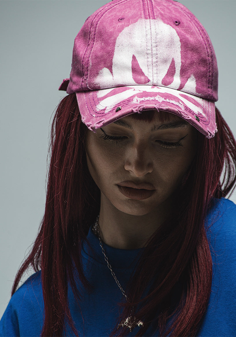 Skull Airbrush Cap (pink)