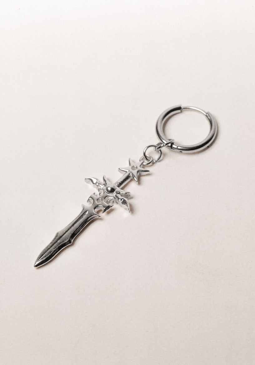 925 Plata de ley Sword earring